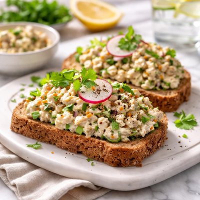 Image of Dijon Cilantro Tuna Salad on Whole Grain Bread