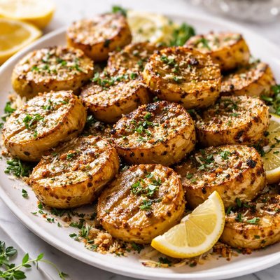 Image of Dijon Crusted Grilled Potatoes