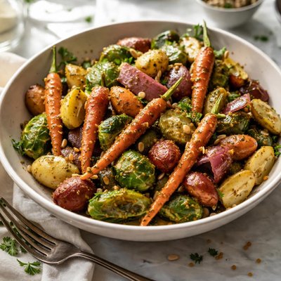 Image of Dijon Dressed Slow Cooked Veggies