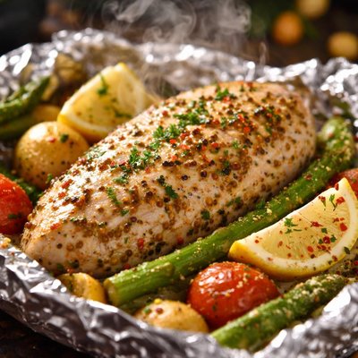 Image of Dijon Garlic Chicken Packets