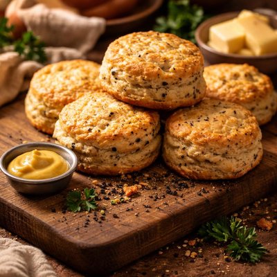 Image of Dijon Mustard Black Pepper Biscuits Low Fat Low Cal