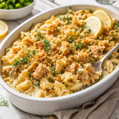 Image of Dilly Salmon and Shell Casserole