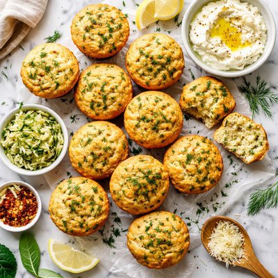 Image of Dilly Zucchini Ricotta Muffins