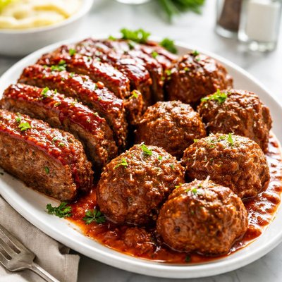 Image of Diner Meatloaf and Meatballs Mixture