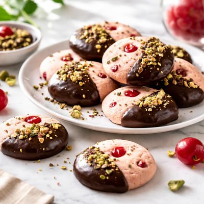 Image of Dipped Cherry Cookies