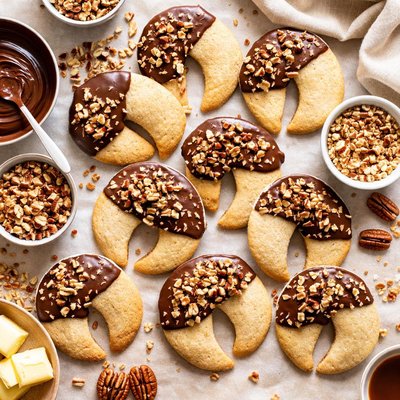 Image of Dipped Toffee Nut Sand Tarts
