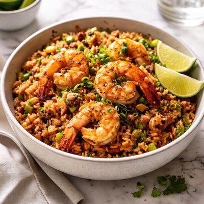 Image of Dirty Brown Rice with Shrimp