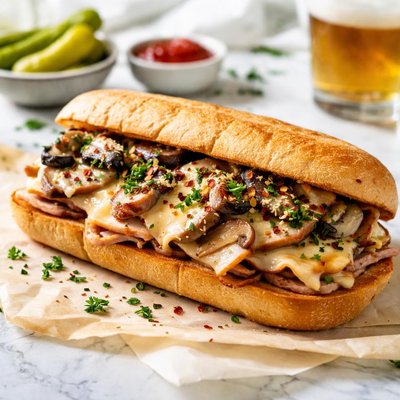 Image of Dive Brick Oven Mushroom and Turkey Cheese Sub by Todd Wilbur