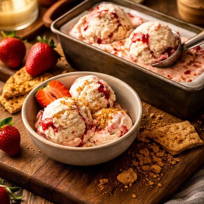 Image of Divine Strawberry Cheesecake Ice Cream