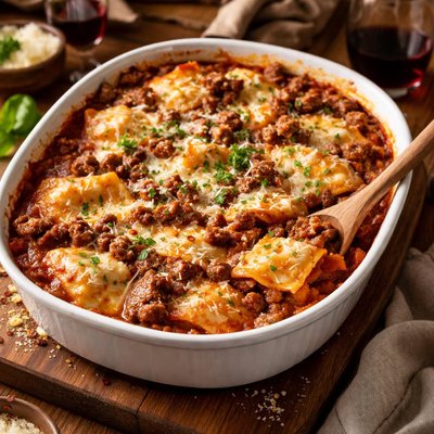 Image of Do Ahead Sausage Ravioli Casserole