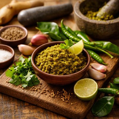 Image of Do It Yourself Spicy Green Curry Paste