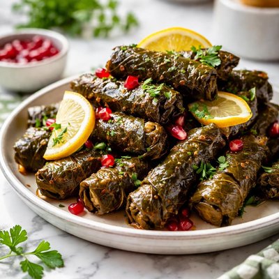 Image of Dolma Stuffed Grape Leaves Iraqi Style