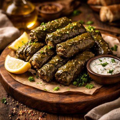 Image of Dolmades Stuffed Grape Leaves