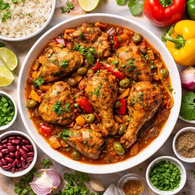 Image of Dominican Pollo Guisado Stewed Chicken