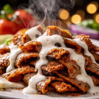 Image of Donair Meat and Donair Sauce