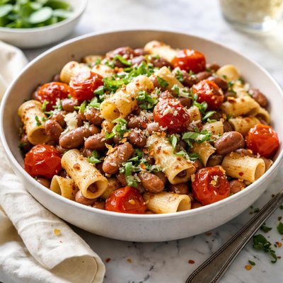 Image of Double Bean Pasta with Tomatoes