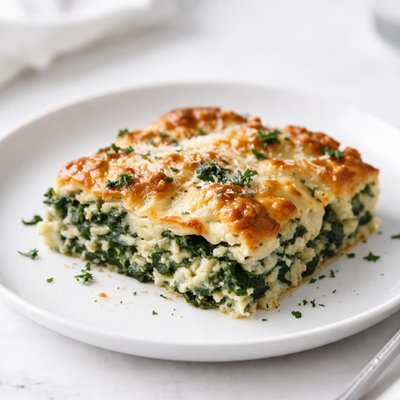 Image of Double Cheese Spinach Casserole