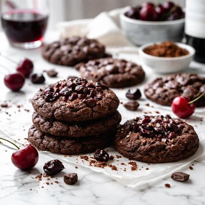 Image of Double Chocolate Cabernet Cherry Cookies