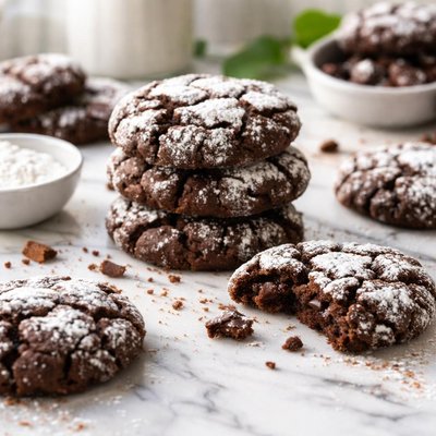 Image of Double Chocolate Crinkle Cookies