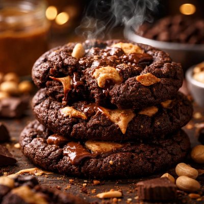 Image of Double Chocolate Double Peanut Butter Cookies