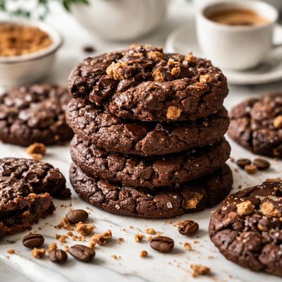 Image of Double Chocolate Espresso Toffee Cookies