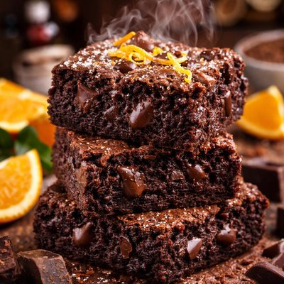 Image of Double Chocolate Grand Marnier Brownies