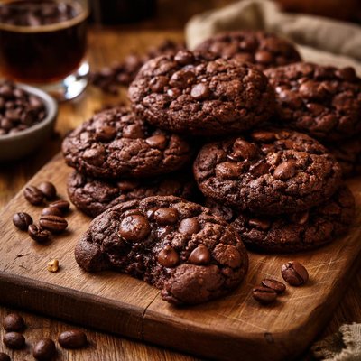 Image of Double Chocolate Kahlua Cookies