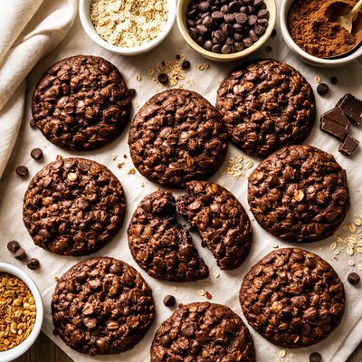 Image of Double Chocolate Oatmeal Cookies