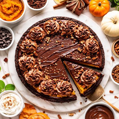 Image of Double Chocolate Pumpkin Cheesecake