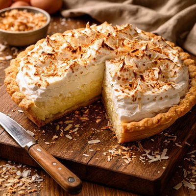Image of Double Coconut Meringue Pie