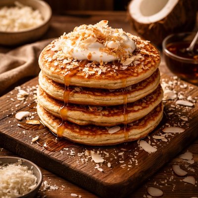 Image of Double Coconut Pancakes