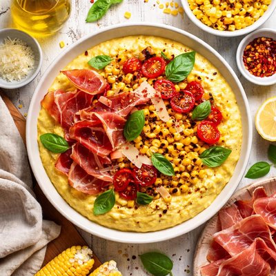 Image of Double Corn Polenta with Prosciutto
