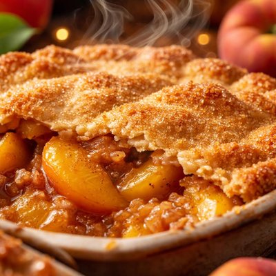 Image of Double Crust Peach Cobbler