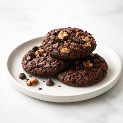 Image of Double Dark Chocolate Walnut Cookies