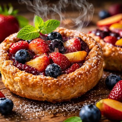 Image of Double Easy Fried Fruit Tarts