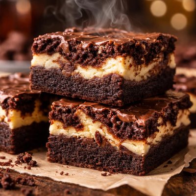 Image of Double Fudge Cream Cheese Brownies