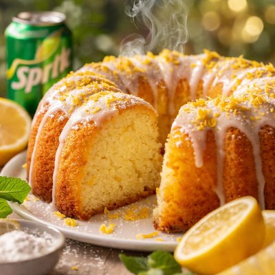 Image of Double Lemon Pudding Sprite Bundt Cake