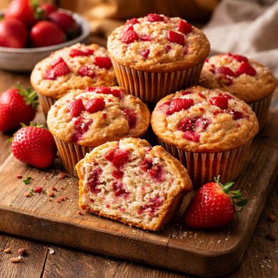 Image of Double Strawberry Muffins