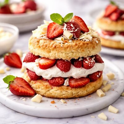 Image of Double Strawberry White Chocolate Shortcake
