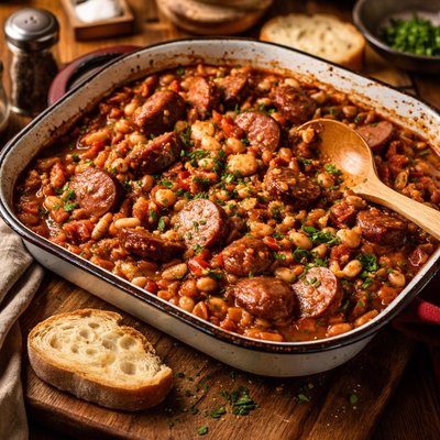 Image of Down Home Sausage and Bean Bake