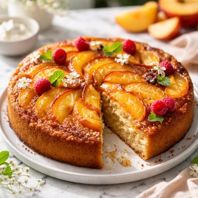 Image of Dreamy Peach Upside Down Cake