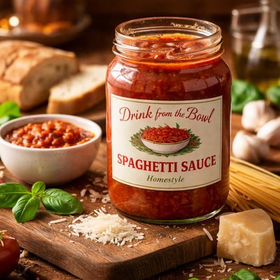 Image of Drink from the Bowl Spaghetti Sauce