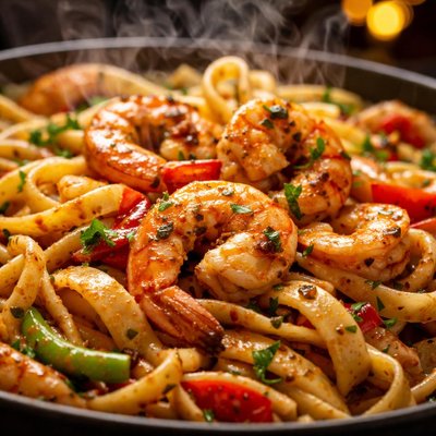Image of Drunken Shrimp or Chicken or Crawfish Pasta