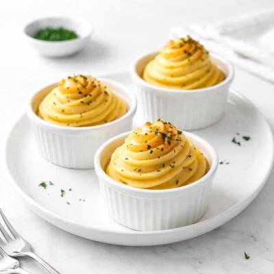 Image of Duchesse Potatoes in Ramekins