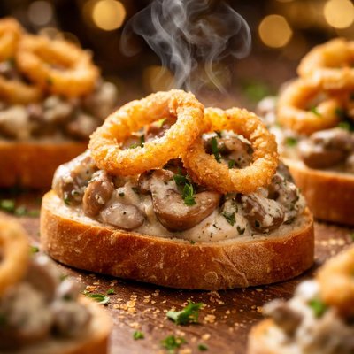 Image of Durkee Onion Ring and Mushroom Canapes