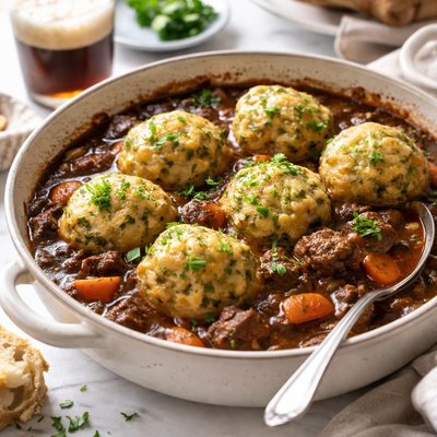 Image of Dutch Beef Stew with Beer and Dumplings