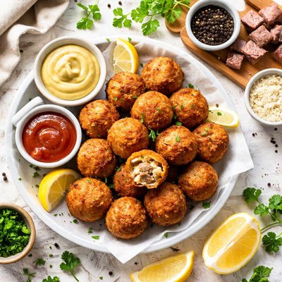 Image of Dutch Bitterballen Bite Size Veal Croquettes