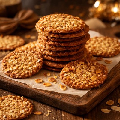 Image of Dutch Kletskopjes Lacy Almond Cookies