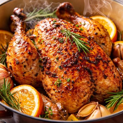 Image of Dutch Oven Orange Roasted Chicken
