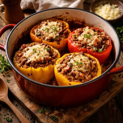 Image of Dutch Oven Stuffed Bell Peppers
